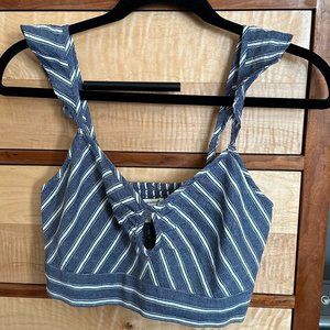 American Eagle, Flutter Sleeve Crop Top